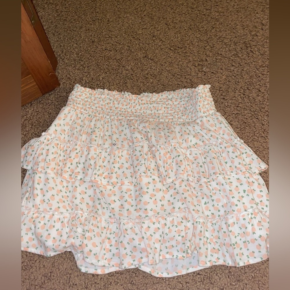 Aerie floral Ruffle Skirt - Cream